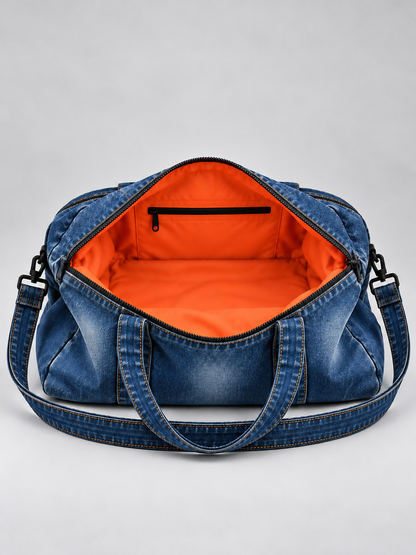 Denim Duffle Bag