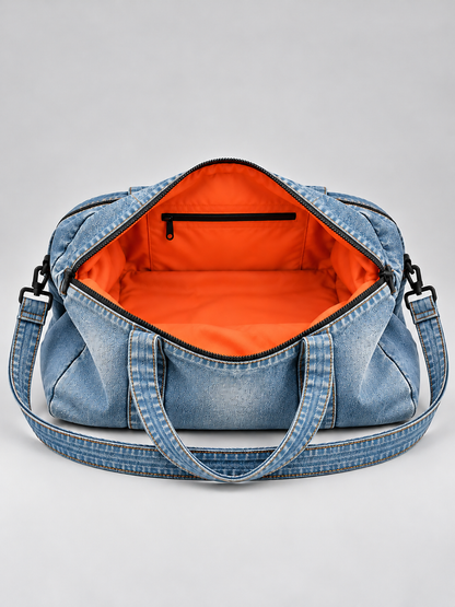 Denim Duffle Bag